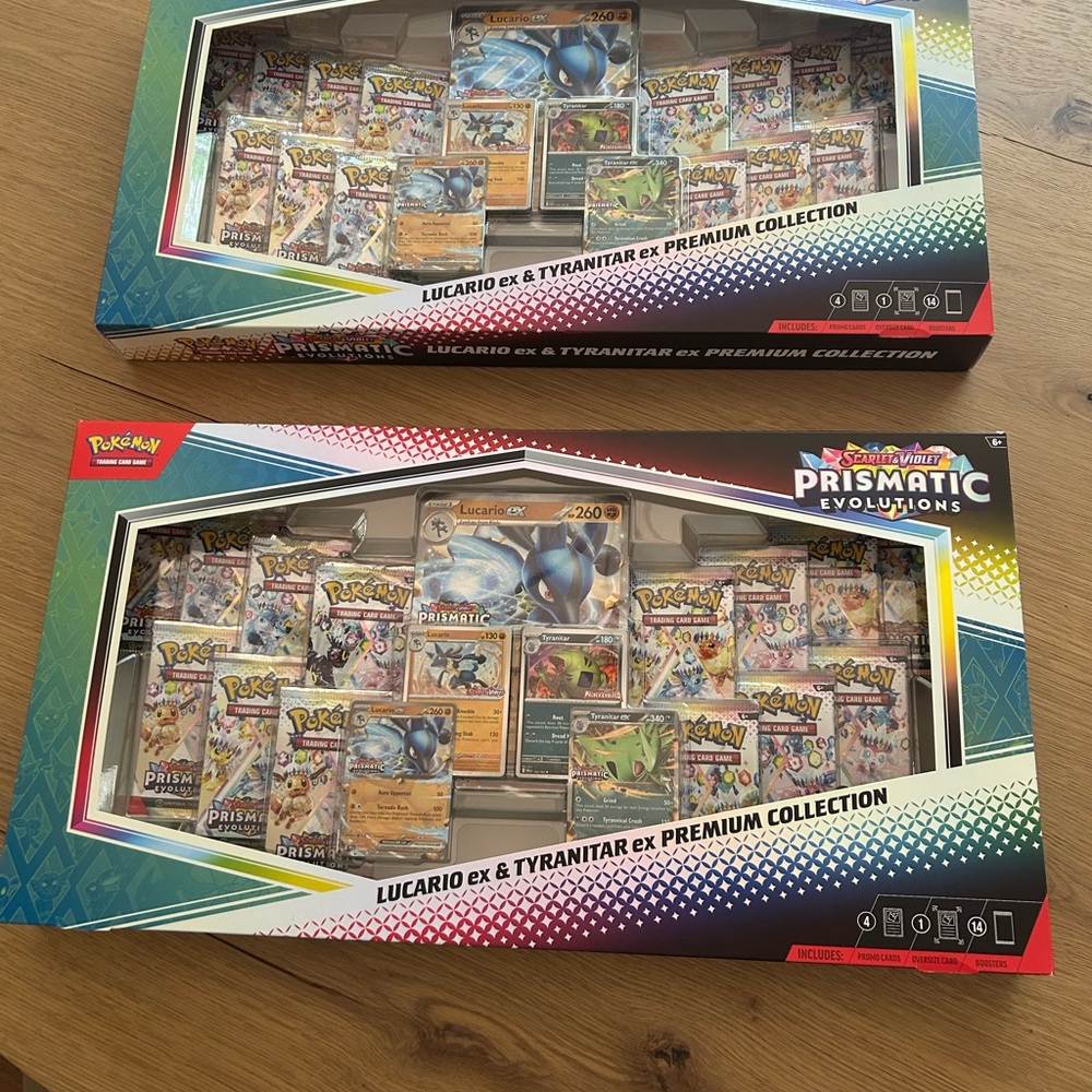 Collectible Pokemon Lucario Ex & Tyranitar Ex Premium Collection